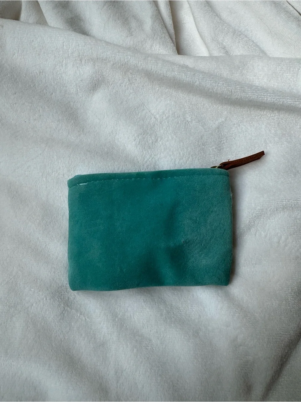 Greece Teal Floral Zip Pouch - Teal Women's Coin Pouch - From Greece